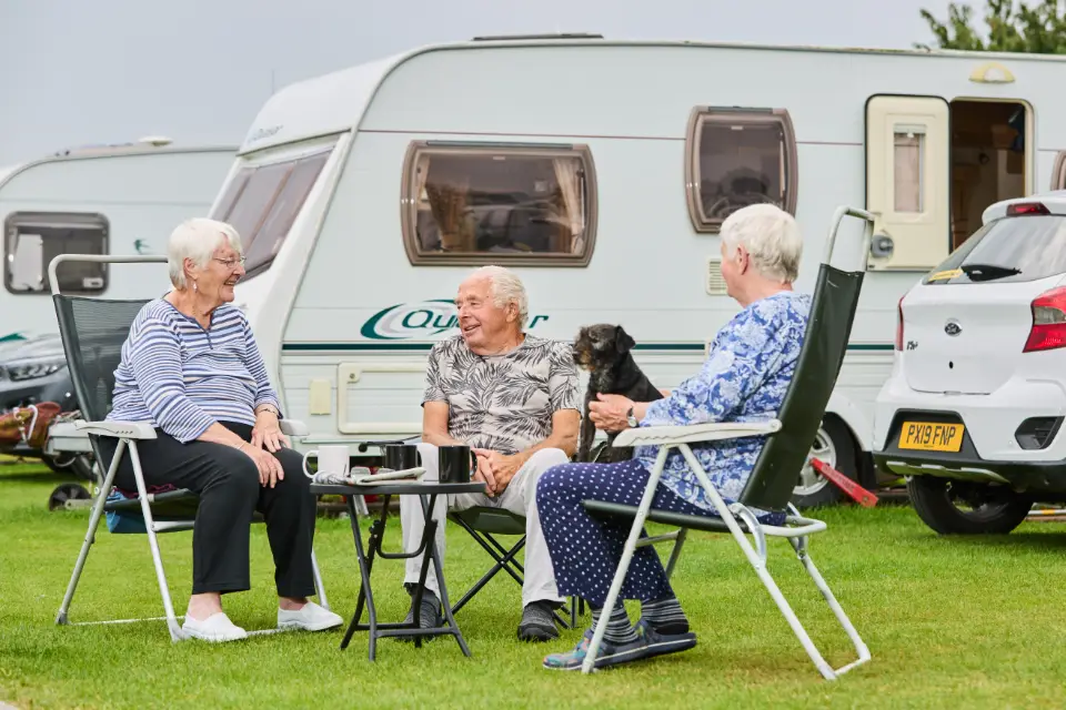 Family taking in the countryside settings at Eryl Hall