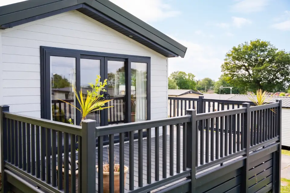 Brand new static caravan on plot at Lyons