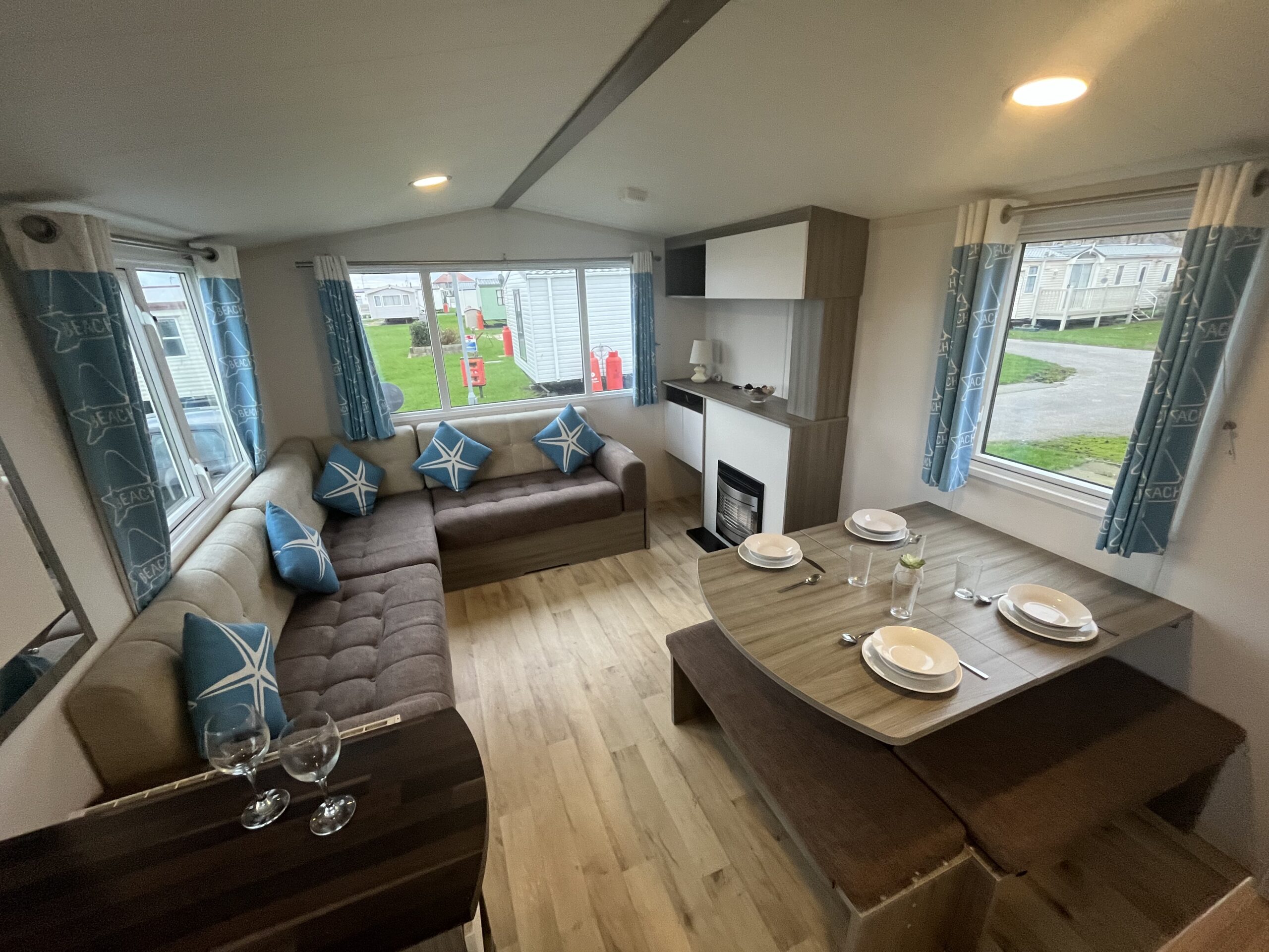 Inside lounge space of the Soleil swift